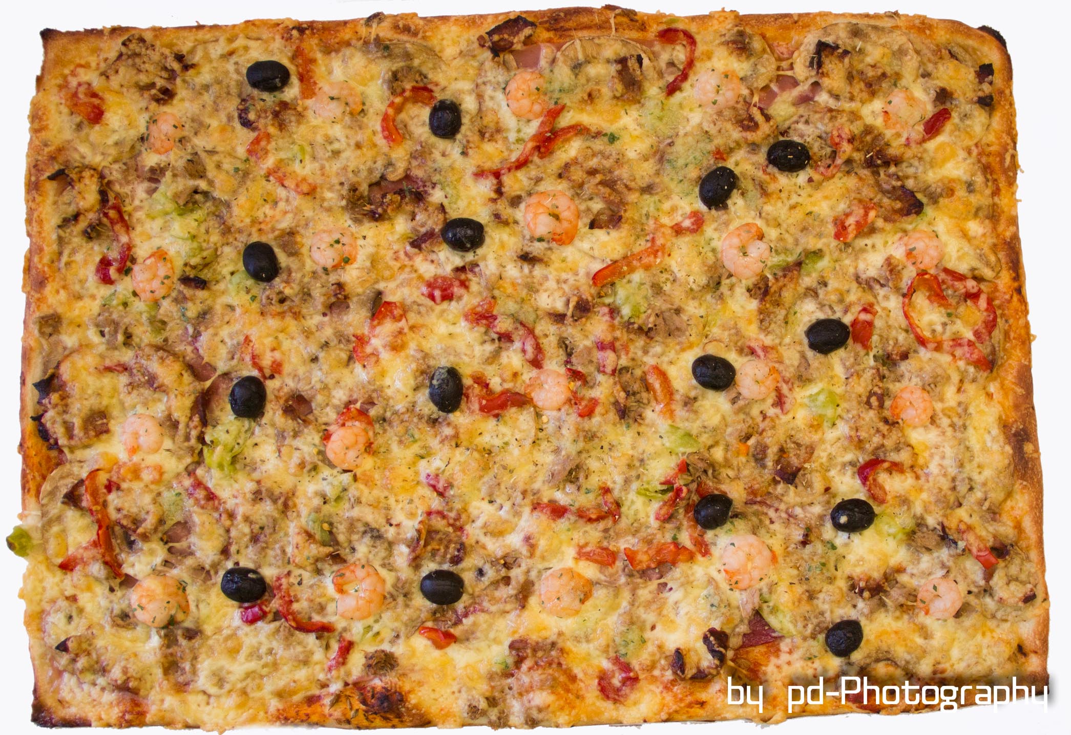Pizzeria La-Roma Rees-Haldern: Pizza 253-254_Pizzablech-Variation